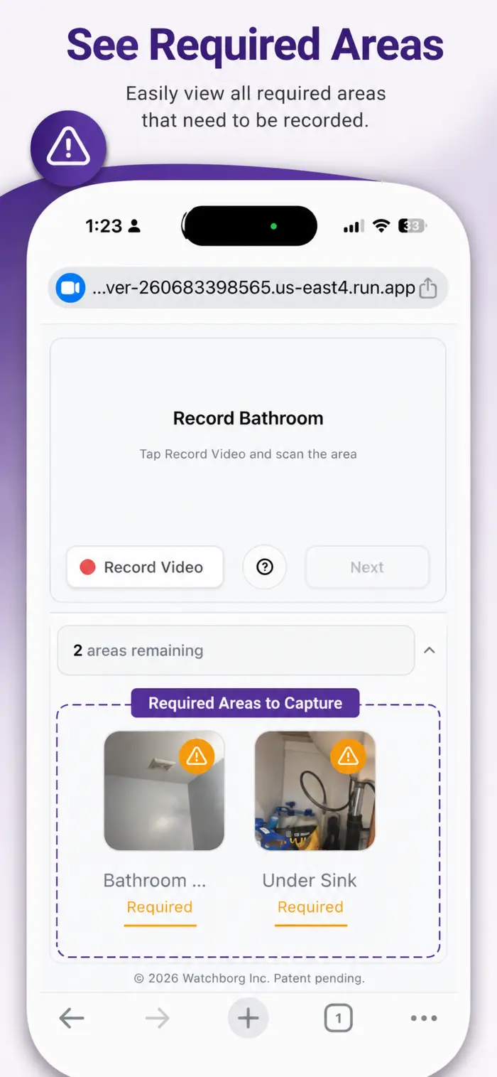 Screenshot showing inspection link sharing