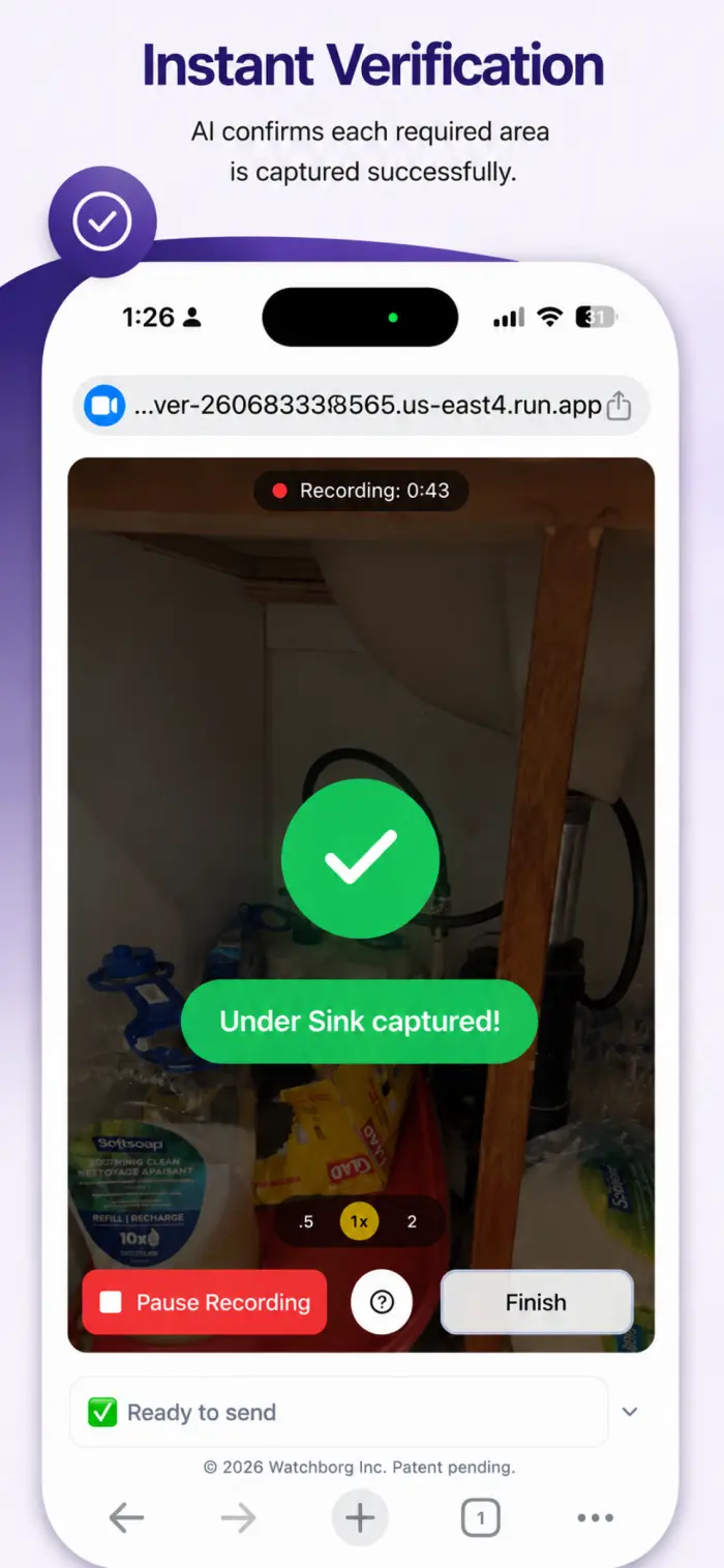 Screenshot showing recording review and submission screen