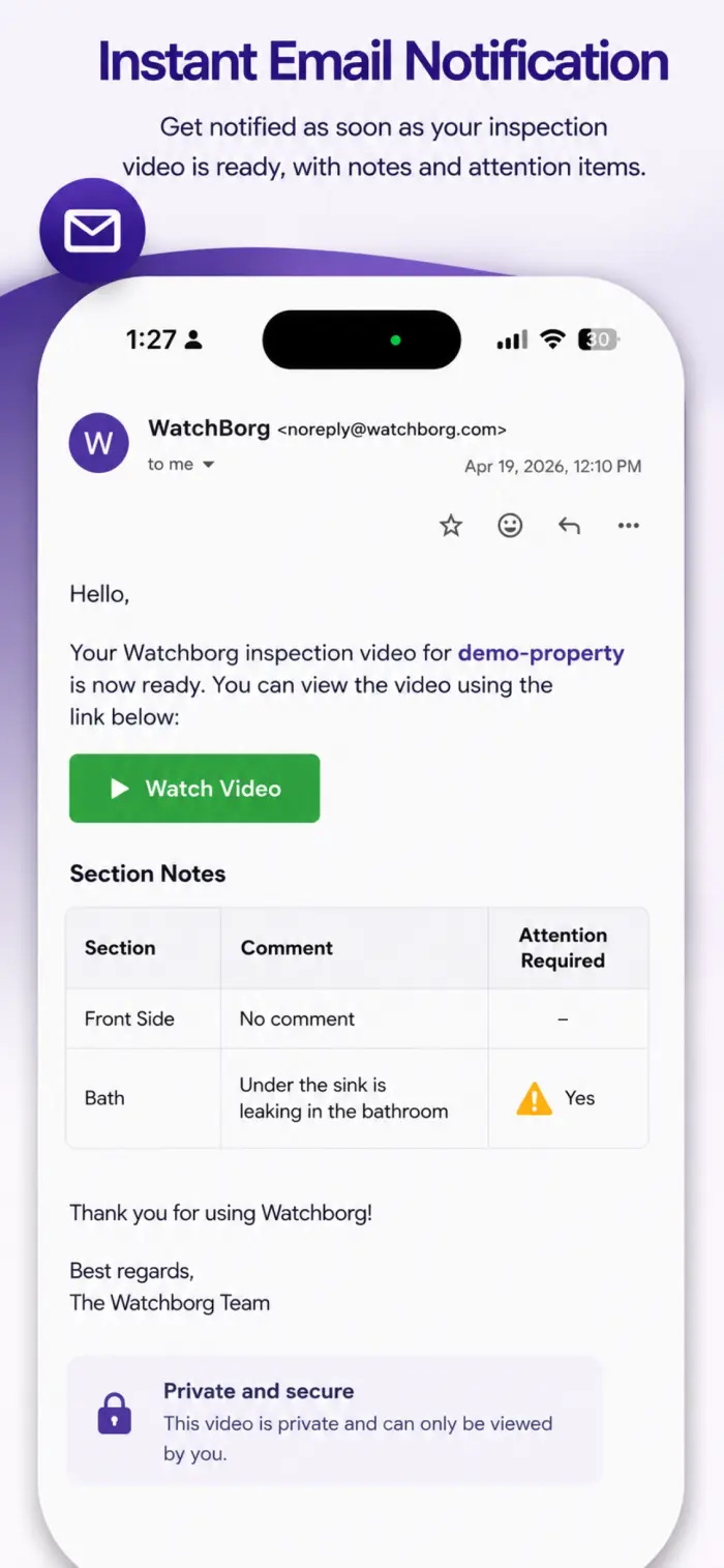 Screenshot showing inspection records access screen